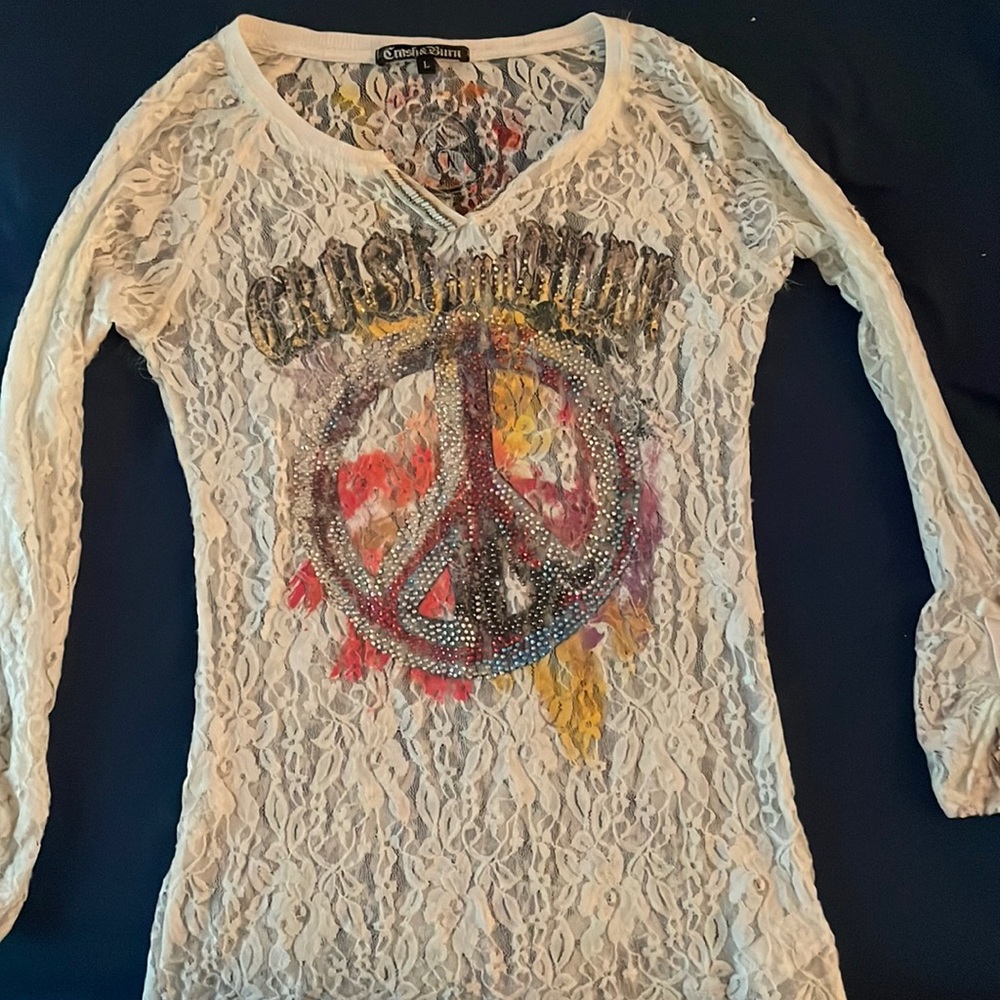 Crash and burn long sleeve lace